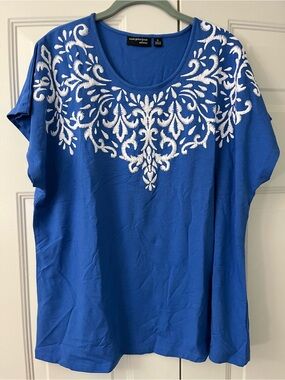 Susan Graver Weekender Embroidered Top